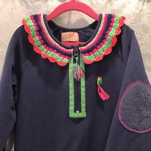 Mim-Pi Boutique Tassel Sweater Dress Sz 8 EUC